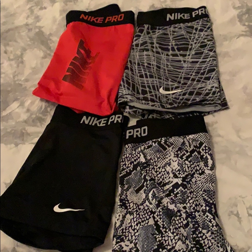 Bundle of 4 Nike pro shorts